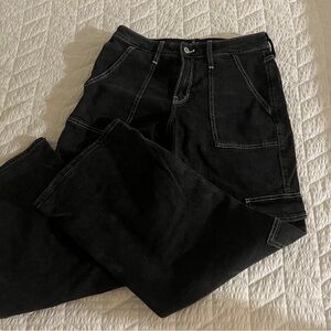 hollister high-rise vintage baggy jeans black 5 short (27)
